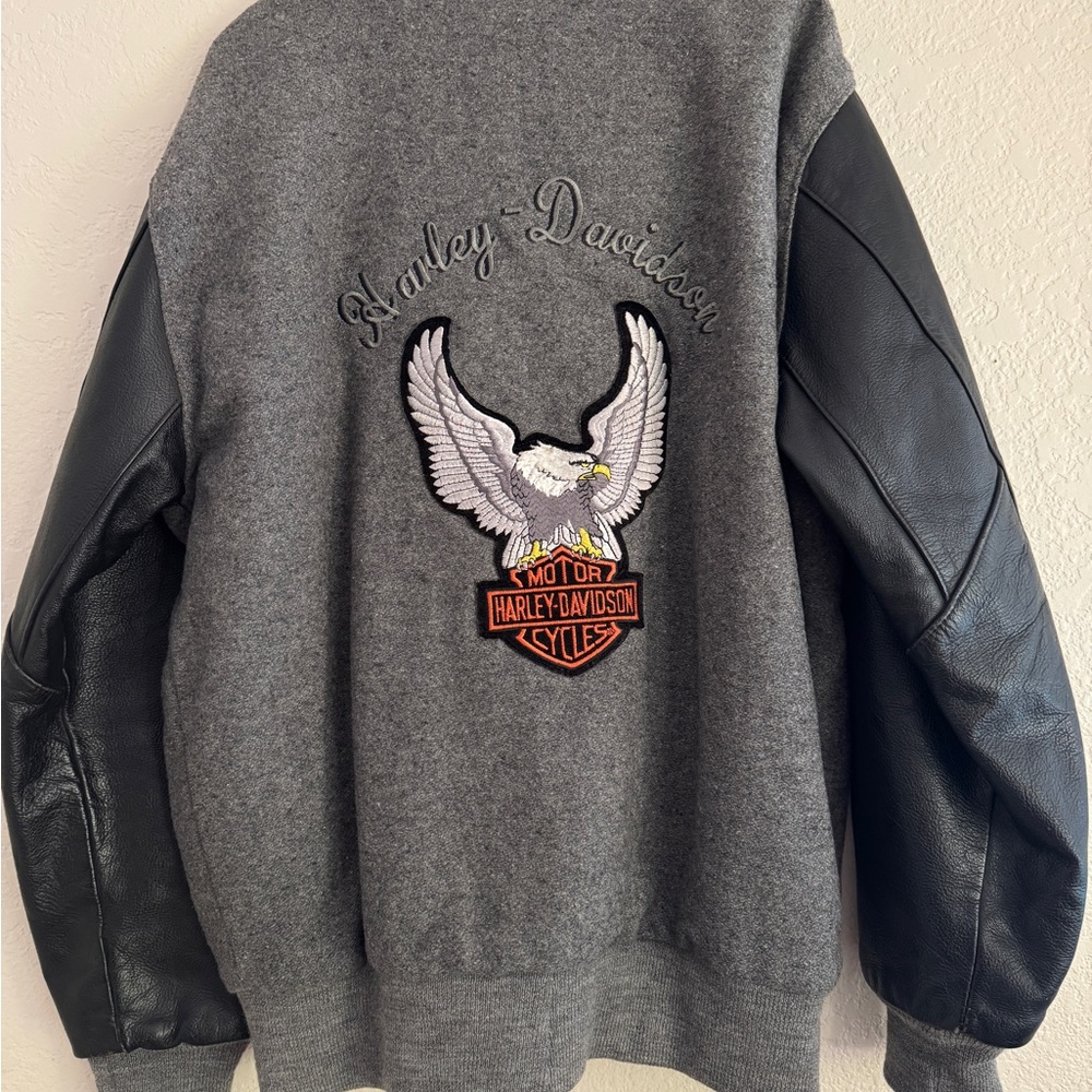 Gray and Black Varsity Jacket